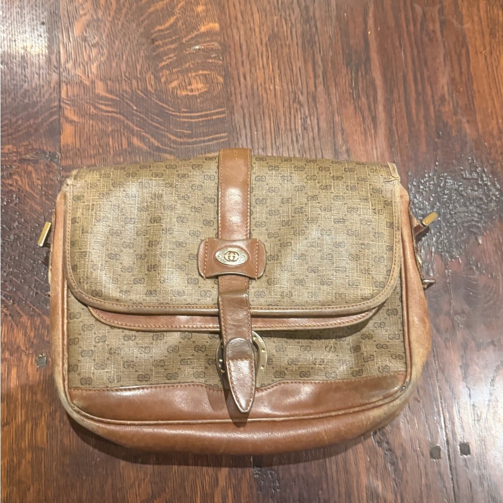 Chic Brown and Tan Women's Messenger Bag